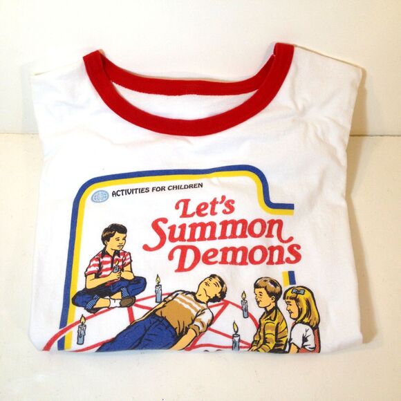 Steven Rhodes Men T Shirt Activities For Children Lets Summon Demons Tee Size 2X - Picture 8 of 8